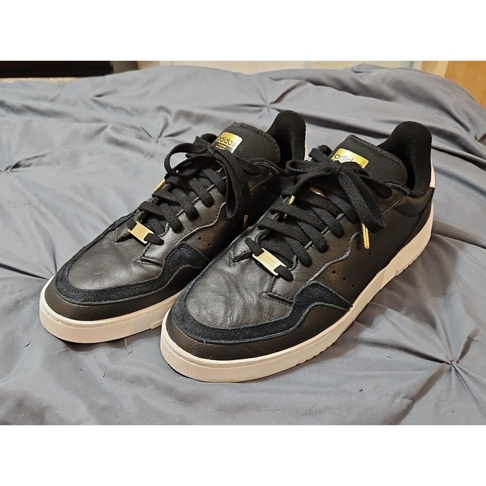 Adidas La Marque Aux 3 Bandes Mens Black Sneakers EH1690 SZ 10.5